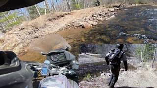 Adventure Motorcycles: River Crossing with a Wipe-Out