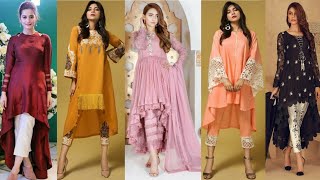 Stylish trendy party wear kurti designs || high-low kurti designs || #high-lowkurtis