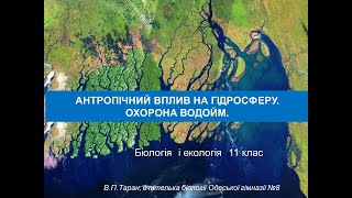 антропічний вплив на гідросферу