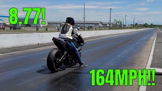 Team Canada 2019 ZX10R Hits New PB w/ 8.77 at 164MPH!!