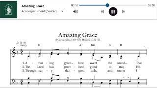 1010 Amazing Grace | Fingerstyle Guitar with Chords and SATB Sheet |