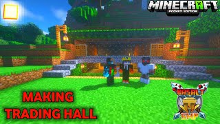 Minecraft Pe Survival Series Ep 1 in Hindi 1.20 || made trading hall in basalt smp