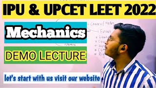 IPU LEET & UPTU LEET MECHANICS LECTURE | IPU LEET 2022| AKTU 2022| PU LEET 2022| DTU LEET 2022