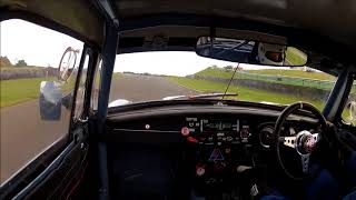 MGB FIA 'K' car in SMRC Classics Race 2 at Knockhill in reverse format 20-8-17