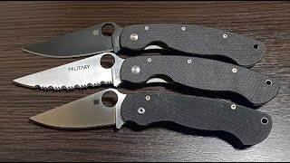 Spyderco Para-Military 1. Spyderco Military 2004, 2005. Гострі обновки з Японії.