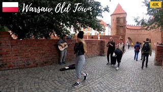 Warsaw Old Town, Poland 🇵🇱 Walking Tour 4k, Old Town Market Place in Warsaw (August 2021)