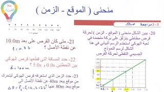 ( ١٣ ) مسائل تدريبية على منحنى الموقع الزمن - فيزياء ١