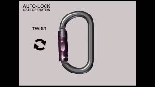 Auto-lock Carabiner Gate Operation - Rock Exotica