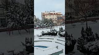 جمال 🌨️ الثلوج 🌧️ في  مدينة 🤍أنقرة 🇹🇷❣️ فيديو  جميل