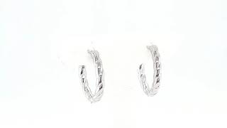 STERLING SILVER, ROPED, HINGED SLEEPERS/HOOPS