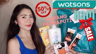 WATSONS HAUL 2019 (murang pampaputi skincare & makeup) | Lizzy Abujan