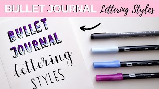 Bullet Journal Lettering Styles + Banners 🖋