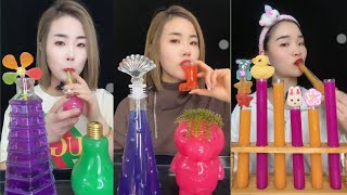 BEST CANDY🍭ASMR MUKBANG AMAZING DRINK🍷CHALLENGE 😍 #tiktok#mukbang#asmr#ssoyoung#youtube#food