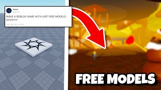 Making A ROBLOX GAME With ONLY FREE MODELS!