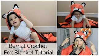 How to Crochet a Fox Blanket with Hood Tutorial