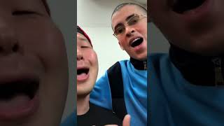 Did Bad Bunny like my singing?  Cantando con Bad Bunny #shorts