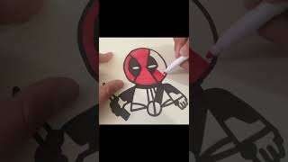 Drawing cartoon Deadpool!