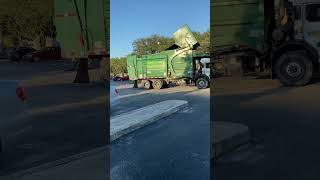 WM frontload garbage truck picking up dumpster #garbagetruckforkids #automobile #garbagecollection