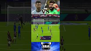 Messi vs Alisson Becker #short #futebol #efootball #viral #skills