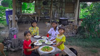 Little Chef Phors' Delightful Ridge Gourd Dinner with Adorable Sister!