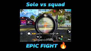 Epic Solo Vs Squad fight🔥| Free Fire Gameplay #foryoupage #highlightfreefire #freefire #plredzone