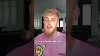 Jake Paul Reacts to Tommy Fury Pulling Out of Fight #shorts