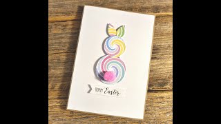 CARDMAKING Easter Bunny with cute tail handmade card