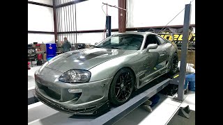 The Giveaway wide body Supra made POWER on the dyno!!