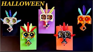 Halloween Mask decoration Recycle craft idea | DIY recycled Egg Carton