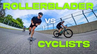 Rollerblader VS Cyclists - Can I Keep Up? + Commentary  | Commute + Montreal Formula 1 Track