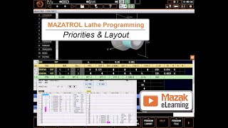 MAZATROL Programming Briefs: Priorities & Layout