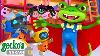 Haunted Halloween Dress-Up! | Gecko's Garage Cars & Vehicle Cartoons | Fun Videos for Kids