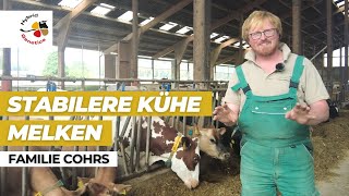 200 Kühe hält Christoph Cohrs. Eigenmechanisiert möchte er unauffällige und stabilere Kühe melken...