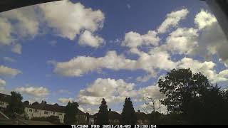 Day timelapse 4th October 2021, Sunny with showers, London