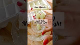 Alovera ice cubes for spotless, acne free skin #diy #alovera #icecube #glowingskin #viral#shorts