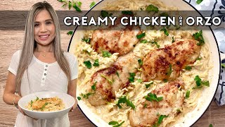 ONE PAN CREAMY CHICKEN AND ORZO