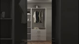 Diseño y despiece de closet en un pasillo estrecho #vray #sketchup #melamina #mdf