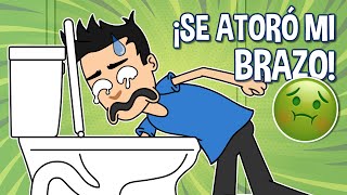 ¡Se ATORÓ mi Brazo en el ESCUSADO! 🤢 🚽 Batakomics