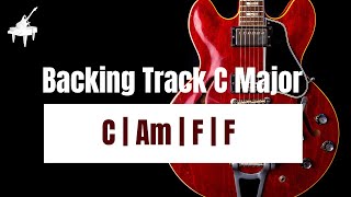 Slow Pop Backing Track C Major | 80 BPM | Guitar Backing Track