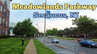 Walking on Meadowlands Parkway in Secaucus, New Jersey, USA | front of the hospital to the north end