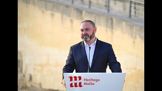 Marker at Fort St Angelo indicates final stop along Camino Maltés