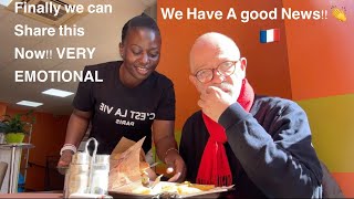 Simple Lunch Date with my boyfriend in Europe as we share the Good News!! #interracial #emotional