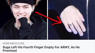 Suga left his fourth finger for army's