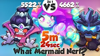 What MERMAID Nerf? BANSHEE Survived! 5 min 24 sec | PVP Rush Royale