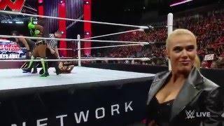 Lana distracts Brie Bella & Alicia Fox In Their Match - WWE Raw, March 14, 2016