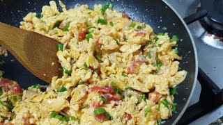 ANG MASARAP SA PAGLULUTO NG SCRAMBLE EGGS NA MAY SPRING ONION SUBUKAN NIYO LANG MASARAP