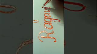 Calligraphy style writing subscribers request name"R❤️R❤️P❤️P"#shortsfeed#calligraphy#trending#viral