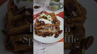 Pumpkin Spice Waffle  #pumpkinspice #waffle #vegan #glutenfree #breakfast #fallrecipe #recipe