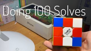 Solving a 3X3 100 times (AO 100) | SAGARS SPEEDCUBING