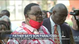 Black man paralyzed from police shooting, father says